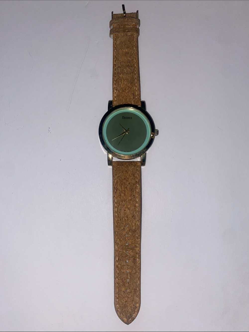 Men's Green Dial Cork Strap Watch